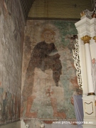 Średniowieczne malowidło przedstawiające świętego Krzysztofa